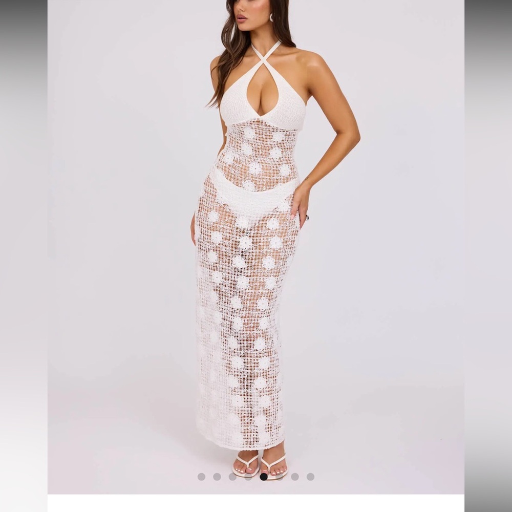 White Crochet Dress